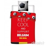 housse de couette Keep Cool & Support Belgique 140 x 200 cm rouge - B07BWDD5YD